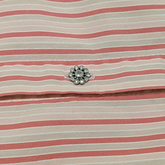 Elie Tahari Pink Striped Dress Shirt - XS - Picture 5 of 7